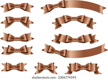 Illustration set of various ribbons