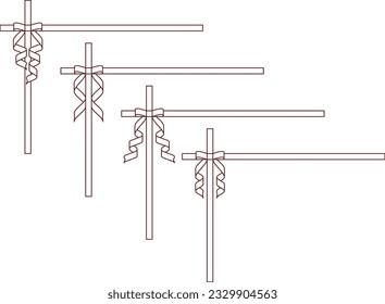 Illustration set of various ribbons