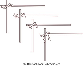 Illustration set of various ribbons