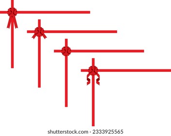 Illustration set of various ribbons