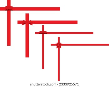 Illustration set of various ribbons
