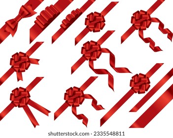 Illustration set of various ribbons