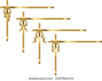 Illustration set of various ribbons