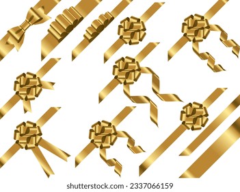 Illustration set of various ribbons