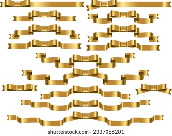 Conjunto de ilustraciones de varias cintas