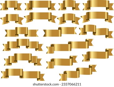 Illustration set of various ribbons