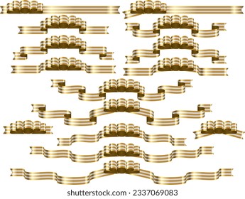 Illustration set of various ribbons
