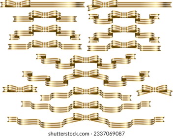 Illustration set of various ribbons