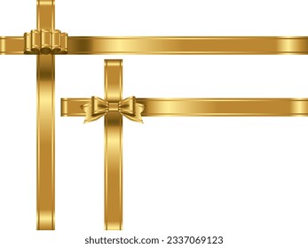 Illustration set of various ribbons