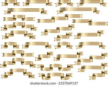 Illustration set of various ribbons