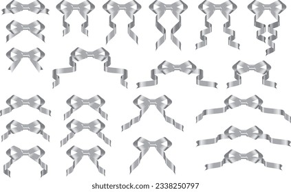 Illustration set of various ribbons