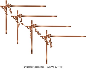 Illustration set of various ribbons