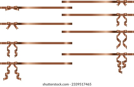 Conjunto de ilustraciones de varias cintas