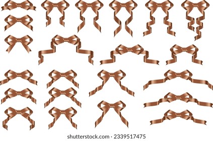 Illustration set of various ribbons