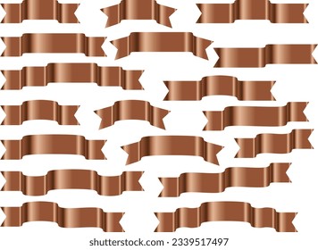 Illustration set of various ribbons