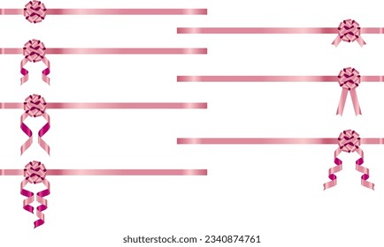 Conjunto de ilustraciones de varias cintas