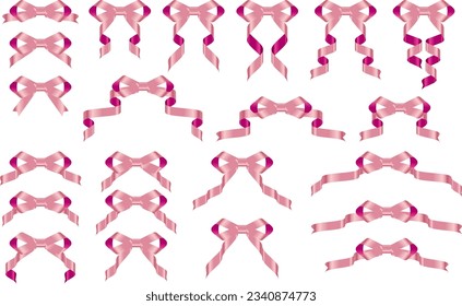 Conjunto de ilustraciones de varias cintas