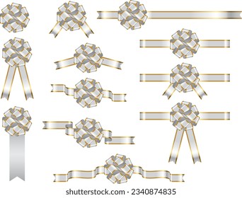 Illustration set of various ribbons
