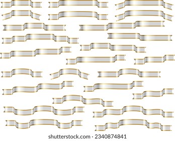 Illustration set of various ribbons