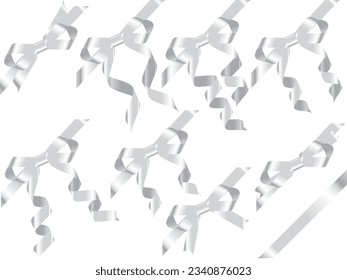 Illustration set of various ribbons