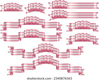 Conjunto de ilustraciones de varias cintas