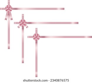 Illustration set of various ribbons