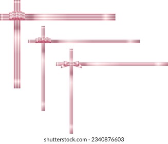 Illustration set of various ribbons