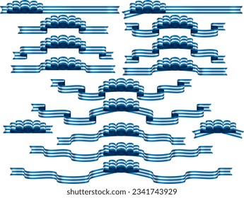 Conjunto de ilustraciones de varias cintas
