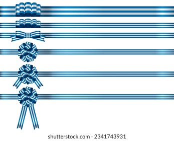 Illustration set of various ribbons