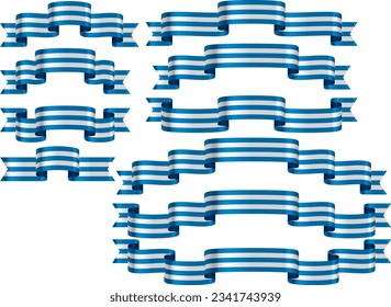 Conjunto de ilustraciones de varias cintas