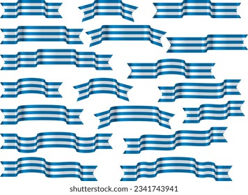 Illustration set of various ribbons