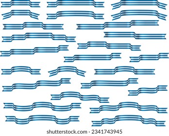 Illustration set of various ribbons
