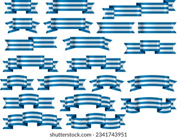 Illustration set of various ribbons