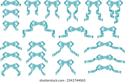 Illustration set of various ribbons