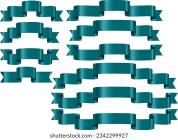 Conjunto de ilustraciones de varias cintas