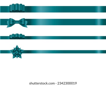 Illustration set of various ribbons