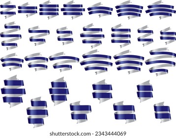 Illustration set of various ribbons