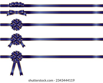 Illustration set of various ribbons