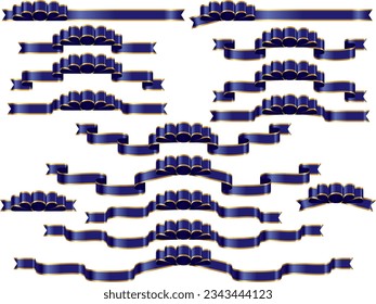 Illustration set of various ribbons