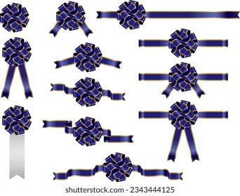 Conjunto de ilustraciones de varias cintas