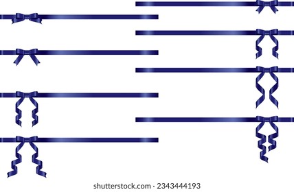 Illustration set of various ribbons