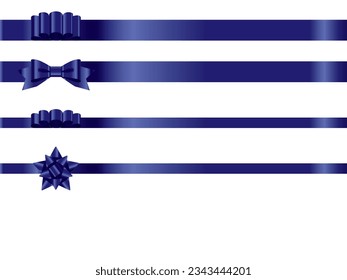 Illustration set of various ribbons