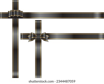 Illustration set of various ribbons