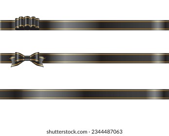 Illustration set of various ribbons