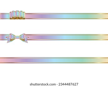 Conjunto de ilustraciones de varias cintas