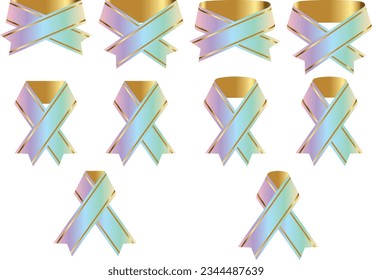 Conjunto de ilustraciones de varias cintas