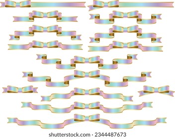 Conjunto de ilustraciones de varias cintas