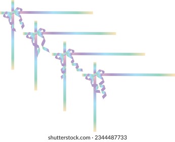 Conjunto de ilustraciones de varias cintas