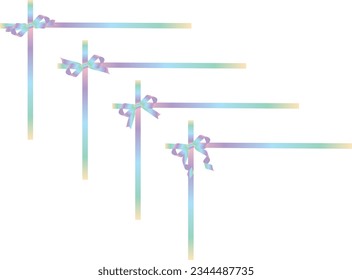 Illustration set of various ribbons