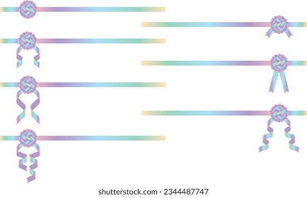 Illustration set of various ribbons